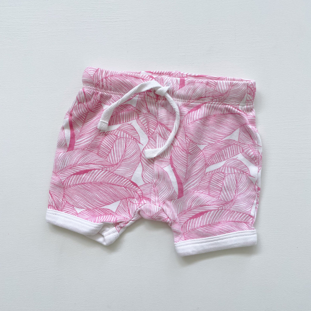 Wilson & Frenchy Shorts Pink Leaves (0-3m)