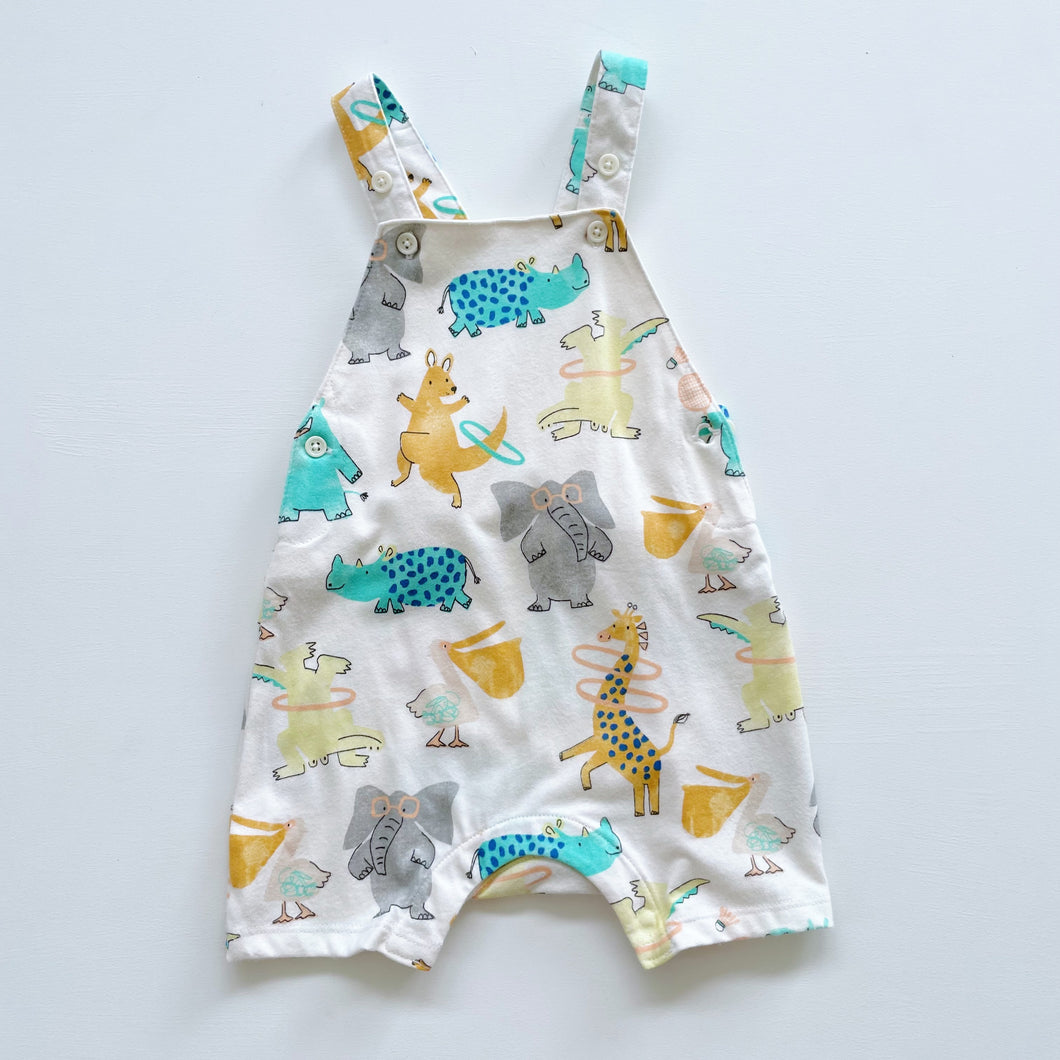 M&S Cotton Shortalls Animals (6-12m)