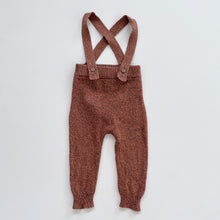 Load image into Gallery viewer, Knitted Overalls Rust Speckled (6-12m)
