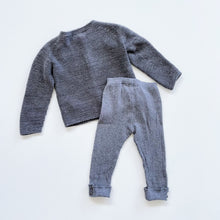 Load image into Gallery viewer, Zara Pants + Knit Cardigan Bundle Grey (6-9m)
