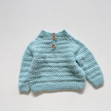 Load image into Gallery viewer, Handmade Wool Jumper Blue (3-6m)
