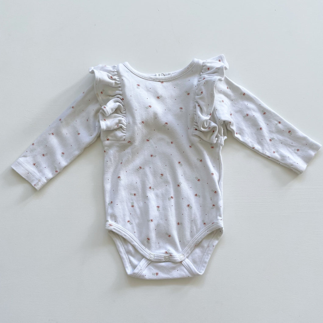 Jamie Kay Organic Floral Bodysuit White (6-12m)