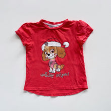 Load image into Gallery viewer, Paw Patrol Everest Tee Xmas Red (3-4y)
