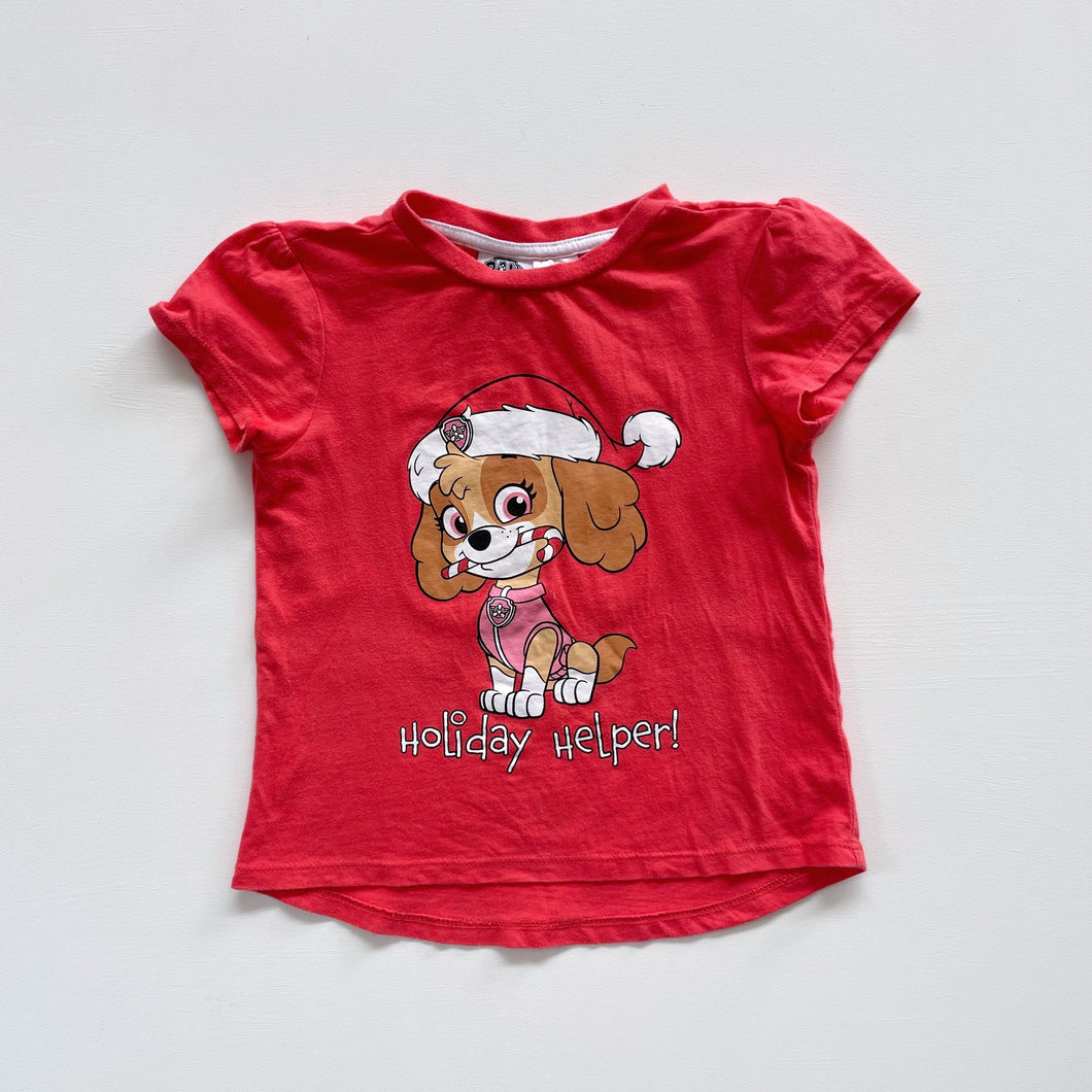 Paw Patrol Everest Tee Xmas Red (3-4y)