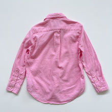 Load image into Gallery viewer, Ralph Lauren Shirt Pink Linen Blend *tagged bigger (3-4y)

