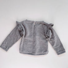 Load image into Gallery viewer, Jamie Kay Cotton Knit Jumper Grey Raffles (1y)
