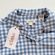 Load image into Gallery viewer, Elma Blue Gingham Shirt NEW (4-6y)
