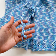 Load image into Gallery viewer, Handmade Wool Vest Blue Marble (2-3y)
