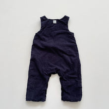 Load image into Gallery viewer, Petit Bateau Lined Cord Overalls Navy Blue (0-3m)
