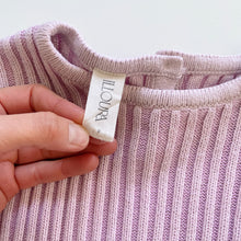 Load image into Gallery viewer, Illoura The Label Organic Knit L/S Romper Lilac Wash (6-12m)
