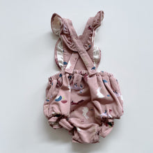 Load image into Gallery viewer, Teeny Weeny Romper Pink Woodlands Friends (6-12m)
