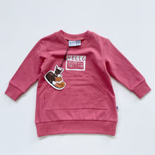 Load image into Gallery viewer, Minti My Name is Awesome Long Line Jumper Pink NEW (1y)
