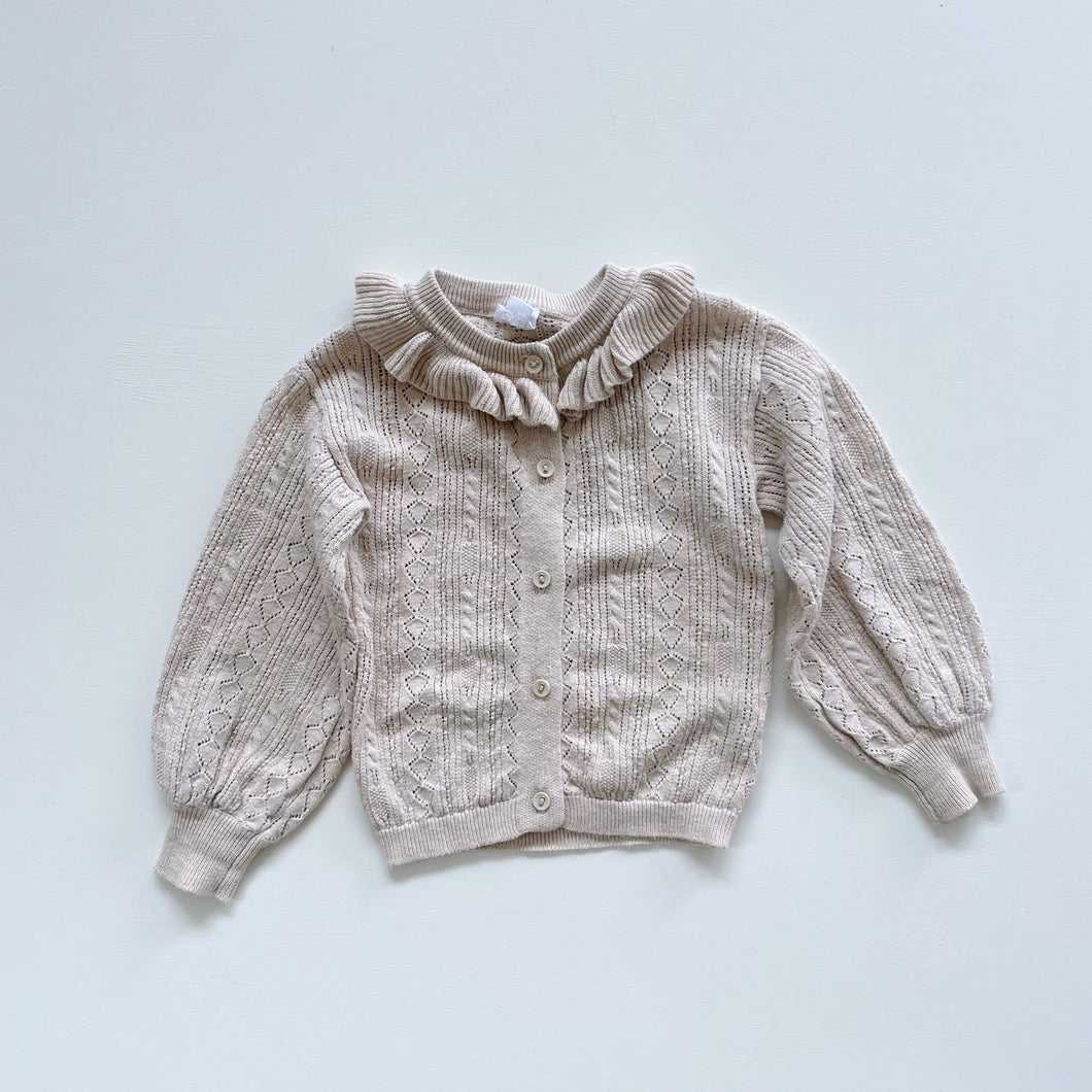 Jamie Kay Frill Collar Cardigan Oatmeal Marle (1y)