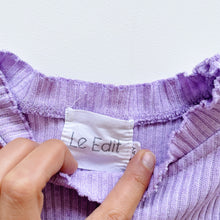 Load image into Gallery viewer, Le Edit Cotton Knit Tee Lilac (4y)
