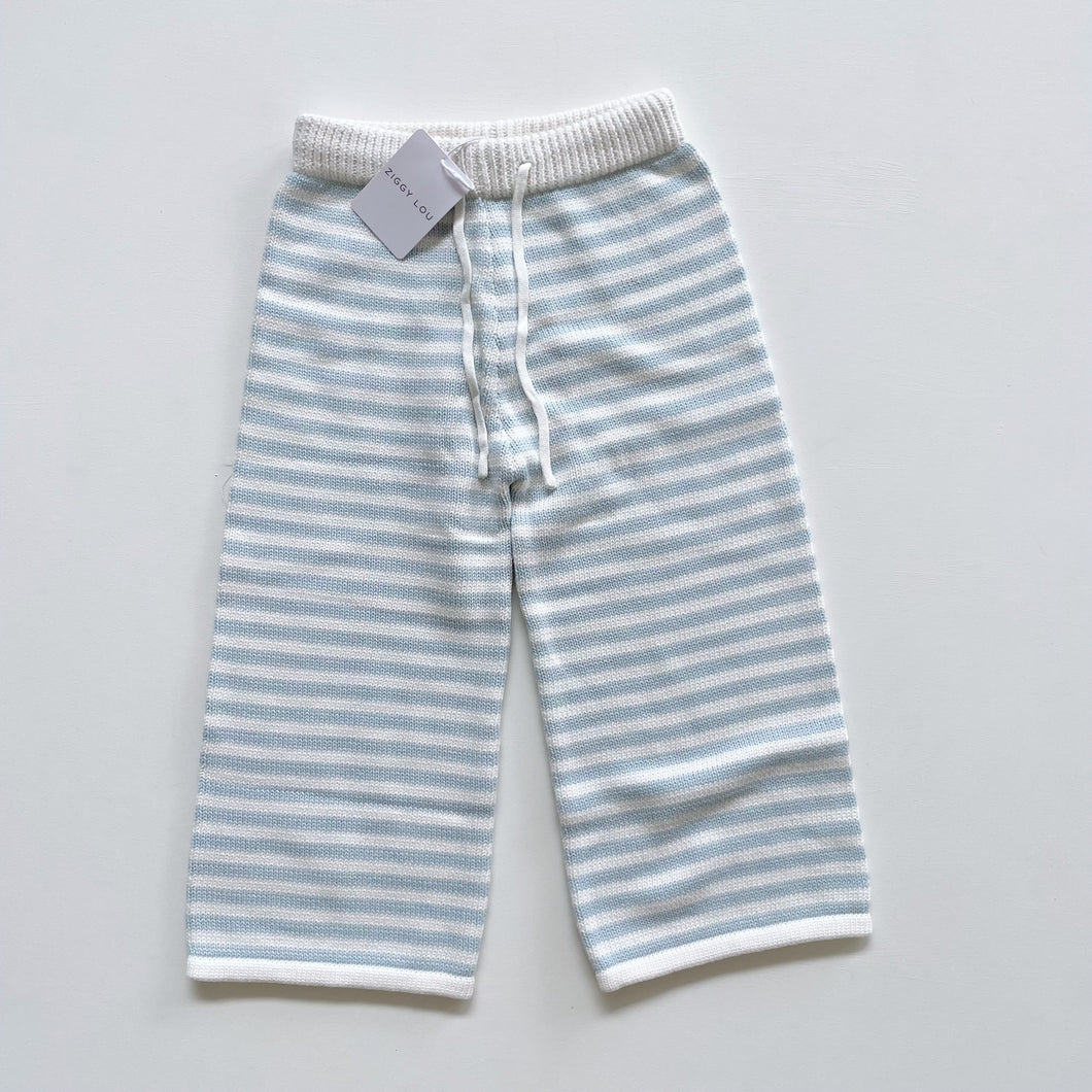 Ziggy Lou Knit Cropped Pants Cove Stripe NEW (6y)