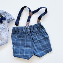 Load image into Gallery viewer, Next Floral Shirt + Suspender Shorts 3 Piece Set (6-9m)
