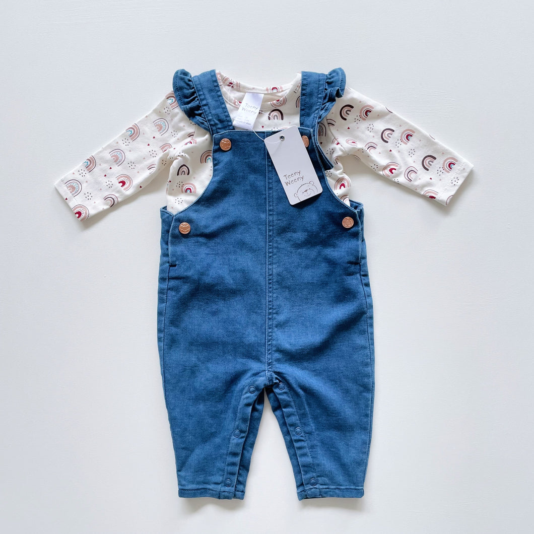 Teeny Weeny Top + Overalls NEW (3-6m)