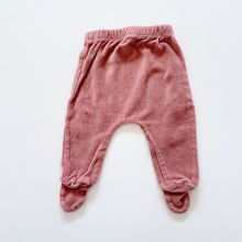 Load image into Gallery viewer, Nature Baby Organic Footed Pants Pink Terry (0-3m)
