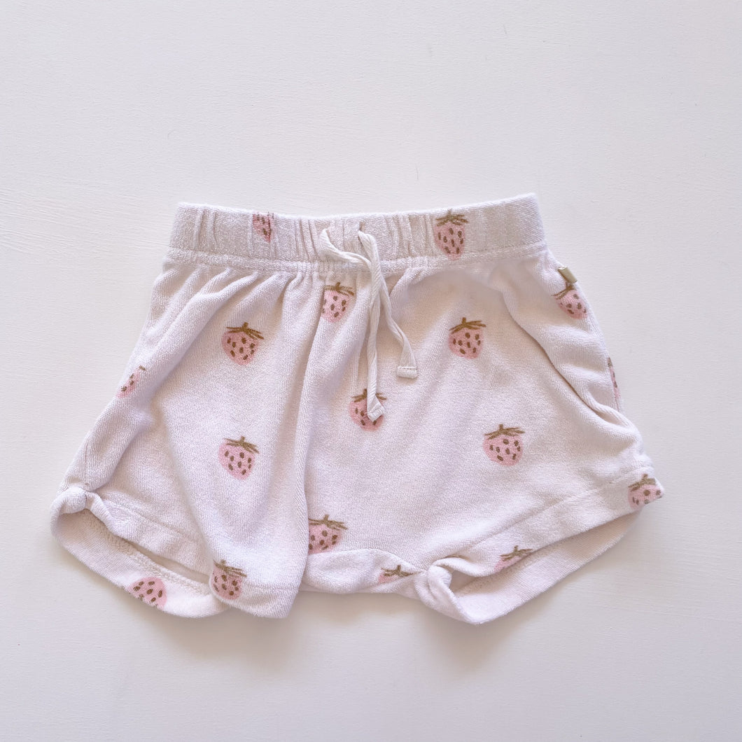 Wilson & Frenchy Organic Shorts | Terry Strawberries (12-18m)