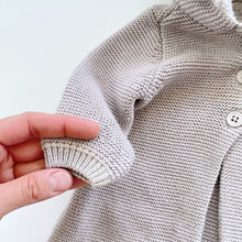 Load image into Gallery viewer, Chateau de Sable Cotton Knit Hooded Cardigan Grey (0-3m)
