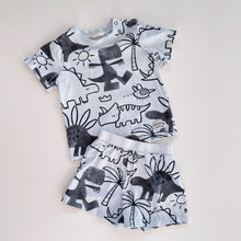 Load image into Gallery viewer, Jack &amp; Milly Dino T-Shirt +Shorts PJs (1y)

