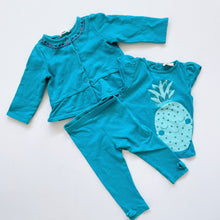 Load image into Gallery viewer, Du Pareil au même Turquoise Pants + Tee Set (1y)
