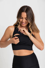 Load image into Gallery viewer, Kiss Active Nursing Sports Bra + Shorts Black (M)
