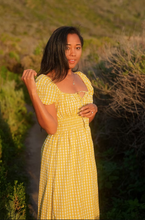 Load image into Gallery viewer, Faithfull The Brand Flora Mari Check Print Midi Dress (AUS 16/ USA 12/ XXL)
