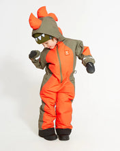 Load image into Gallery viewer, XTM Rugrats II Kids One Piece Snow Suit Green/Orange + Gloves (4y)
