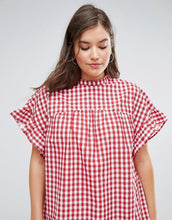 Load image into Gallery viewer, ASOS Red Gingham Frill 100% Cotton Dress (UK20/US16/EU48)
