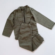 Load image into Gallery viewer, Handmade Olive Linen Set (5y)
